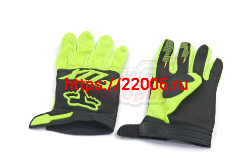 Перчатки мото FOX зеленые, L (тыльн.часть-эластич. полиэстер,ладонь-микрофибра) Перчатки мото FOX зеленые, L (тыльн.часть-эластич. полиэстер,ладонь-микрофибра)