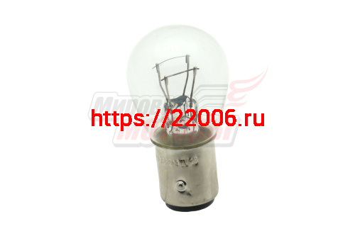 Лампа 12В 21/4Вт BAZ15D двухконтактная (смещенный цоколь) Лампа 12В 21/4Вт BAZ15D двухконтактная (смещенный цоколь)