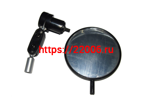 Зеркало Вело торцевое регулируемое, крепление в руль, параболическое D80мм. JY06 фото 2