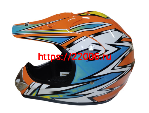 Шлем кроссовый KIRIN QL-128, оранж, красный, черный, оранж-черн, размер S фото 3 Шлем кроссовый KIRIN QL-128, оранж, красный, черный, оранж-черн, размер S фото 3