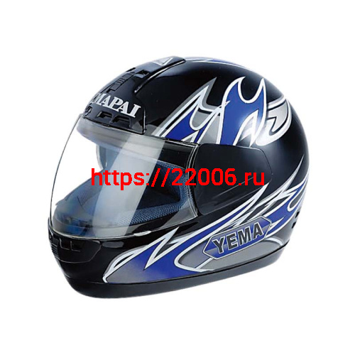 Мотошлем YM-801А синий (L ) Мотошлем YM-801А синий (L )