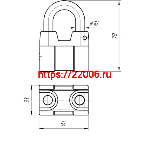 Замок Absolyute (Абсолют) навесной ВС2-4А фото 2 Замок Absolyute (Абсолют) навесной ВС2-4А фото 2