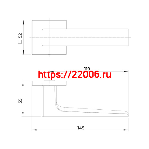 Ручка Ajax (Аякс) раздельная K.JS51.BOND 140mm BL-24 черный фото 3
