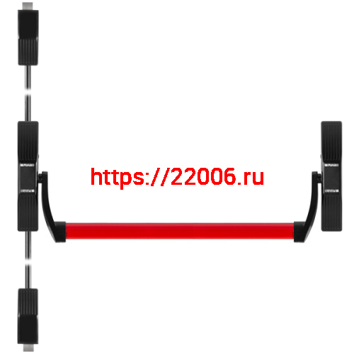Ручка-штанга Fuaro (Фуаро) нажимная AP.1700C push-bar (ANTI-PANIC 1700С) с тягами для двухстворчатых дверей Ручка-штанга Fuaro (Фуаро) нажимная AP.1700C push-bar (ANTI-PANIC 1700С) с тягами для двухстворчатых дверей