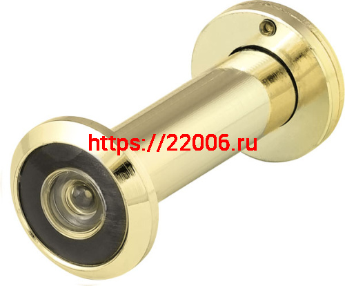 Глазок Fuaro (Фуаро) дверной, оптика пластик DV 3/90-55/S (VIEWER 3 DVS) GP золото Глазок Fuaro (Фуаро) дверной, оптика пластик DV 3/90-55/S (VIEWER 3 DVS) GP золото