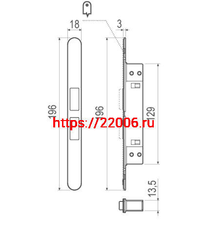 Магнитная AGB (АГБ) защелка регулируемая Touch B01120.30.FM (белый) с лицевой планкой B01120.31.FM фото 2 Магнитная AGB (АГБ) защелка регулируемая Touch B01120.30.FM (белый) с лицевой планкой B01120.31.FM фото 2