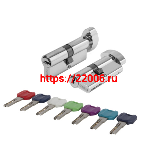 Цилиндровый Punto (Пунто) механизм MaxPro7002Knob60mm(25+10+25) CP хром 7key с вертушкой