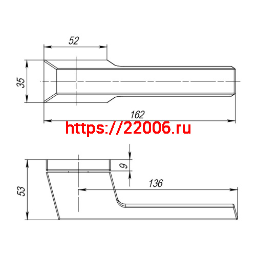 Ручка Punto (Пунто) раздельная K.QSL52.TITAN СP/WH-19 хром/белый фото 3