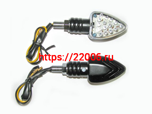 Указатель поворота светодиодный №03 (LED-04) черный (2 штуки) Указатель поворота светодиодный №03 (LED-04) черный (2 штуки)
