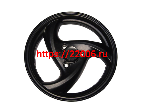 Обод 10" передний литой,  диск. тормоз 2,15-10 скутер SLASH (3-х лучевой) (150006044) (ось 10мм) фото 2