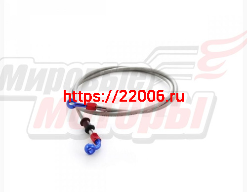 Шланг тормозной армированный L-1100 mm M10/прямой - M10/90° Шланг тормозной армированный L-1100 mm M10/прямой - M10/90°