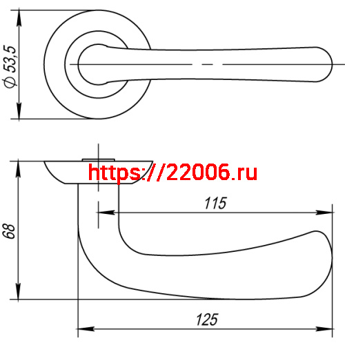 Ручка Punto (Пунто) раздельная SIMFONIA TL SG/GP-4 матовое золото/золото фото 4