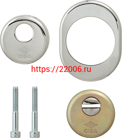 Броненакладка Cisa (Чиза) на цилиндр 06.470.00.18 (06.480.00.0 + 06.483.00.0.18 + 06.483.61.0.18) (ХРОМ) фото 2 Броненакладка Cisa (Чиза) на цилиндр 06.470.00.18 (06.480.00.0 + 06.483.00.0.18 + 06.483.61.0.18) (ХРОМ) фото 2