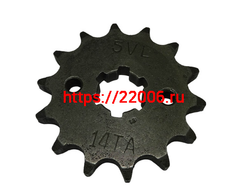 Звезда 14 зуб. (428) (d16-20, 2х34) цепи, ведущая YBR125, YAMAHA старого обр. до 2008г Звезда 14 зуб. (428) (d16-20, 2х34) цепи, ведущая YBR125, YAMAHA старого обр. до 2008г