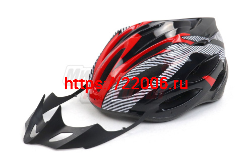 Шлем Вело (цв. чёрно-красный) (54-60см) Шлем Вело (цв. чёрно-красный) (54-60см)