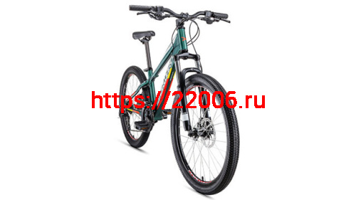 Велосипед 24"  FORWARD TWISTER 2.0 disk синий матовый  рама 14"алюминий 21 скорость