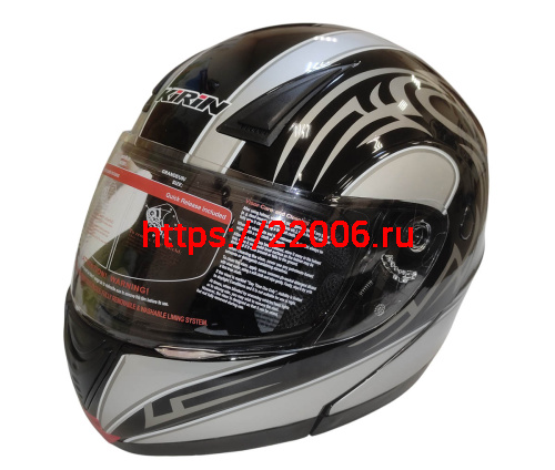 Шлем интеграл KIRIN K71, карбон, черный, красный, серый, размер М Шлем интеграл KIRIN K71, карбон, черный, красный, серый, размер М