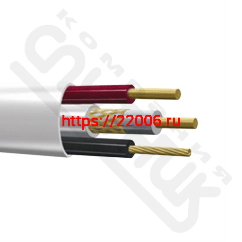 КВК-В  2х0.5мм (12V) кабель Plexus 100 м/4  белый (100/400) D=0.5