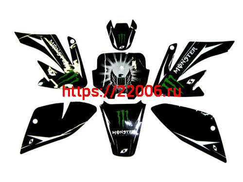Комплект наклеек на кроссовый мотоцикл CRF70 Monster 2