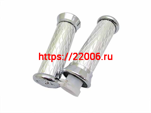Ручки руля декоративные серебро (ручка газа + левая) Ручки руля декоративные серебро (ручка газа + левая)
