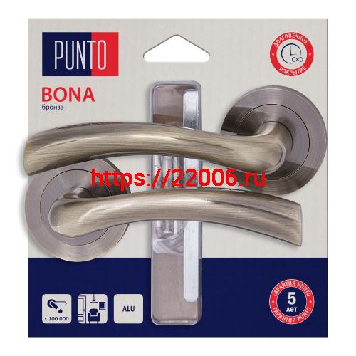 Ручка Punto (Пунто) раздельная LM/A R.TLK52.BONA/HD ABG-6 бронза