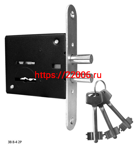 Замок Omega (Омега) врезной сувальдный ЗВ8-4 2Р, 3 кл.