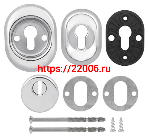 Броненакладка Fuaro (Фуаро) DEF.CRE/OV-set.9726 (DEF 9726) M6x90 врезная с чашкой CP-8 хром фото 2 Броненакладка Fuaro (Фуаро) DEF.CRE/OV-set.9726 (DEF 9726) M6x90 врезная с чашкой CP-8 хром фото 2