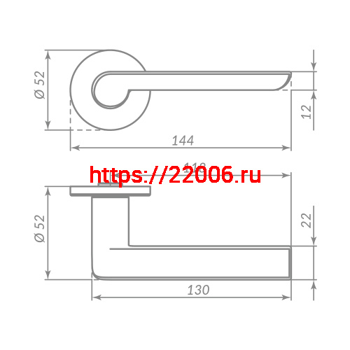 Ручка Punto (Пунто) раздельная R.ARC.R52.STEP CP-8 хром фото 3