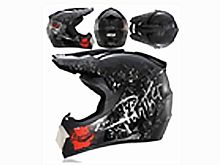 Мотошлем VIRTUE MD-905 Кросс черный с рисунком (S)