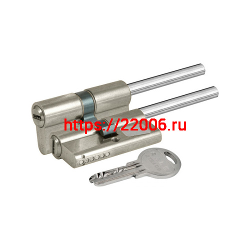 Цилиндровый механизм Kale kilit (Кале килит) под вертушку (дл.шток) 164 SX/91 (55+10+26) mm никель 5 кл.