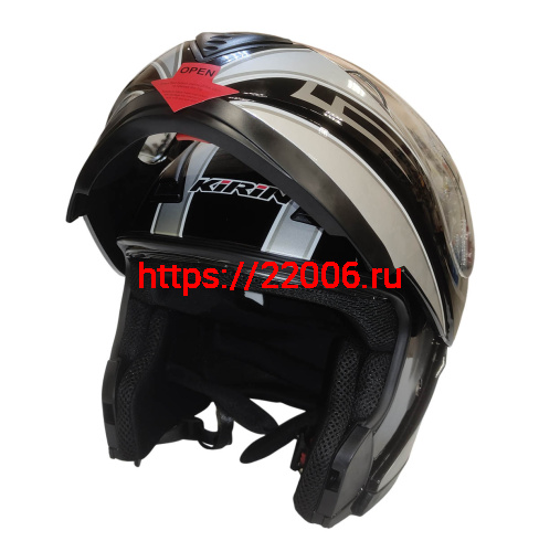 Шлем интеграл KIRIN K71, карбон, черный, красный, серый, размер М фото 3 Шлем интеграл KIRIN K71, карбон, черный, красный, серый, размер М фото 3