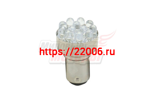 Лампа 12 В BA15D, 12 светодиодов LED 5 мм, белая Лампа 12 В BA15D, 12 светодиодов LED 5 мм, белая