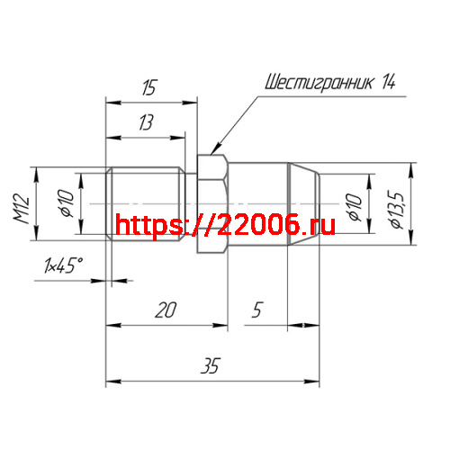Противосъем Fuaro (Фуаро) M12x15/35 фото 2 Противосъем Fuaro (Фуаро) M12x15/35 фото 2