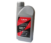 Масло LAVR MOTO RIDE BASIC  для 4т двигателей, полусинтетика, SAE 10W40,  API SL  , 1 литр. (Ln7749)