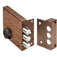 Замок Elbor (Эльбор) накладной сувальдный Кремень 1.04.62.КМА (медный антик), 5 кл.