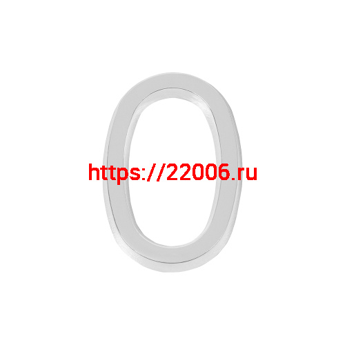 Цифра Fuaro (Фуаро) "0" самоклеящаяся ABS (50х37) (FUARO) CP хром Цифра Fuaro (Фуаро) "0" самоклеящаяся ABS (50х37) (FUARO) CP хром