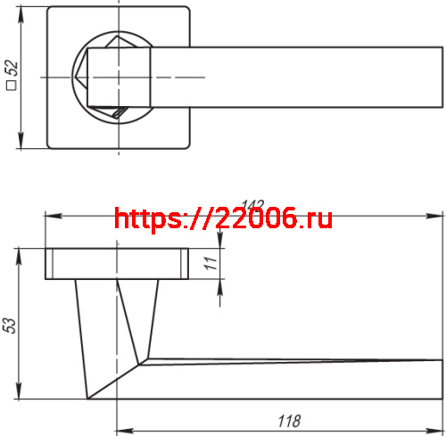 Раздельная ручка Armadillo Corsica SQ003-21CP-8 «хром» фото 2