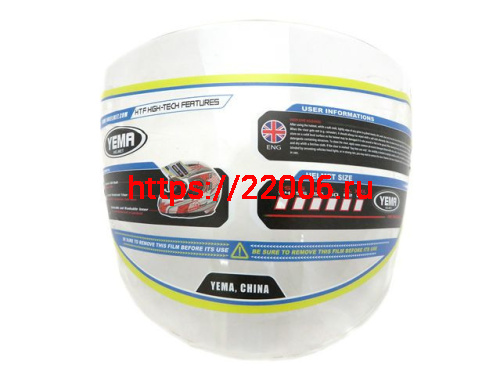 Стекло для мотошлема 616 прозрачное Стекло для мотошлема 616 прозрачное