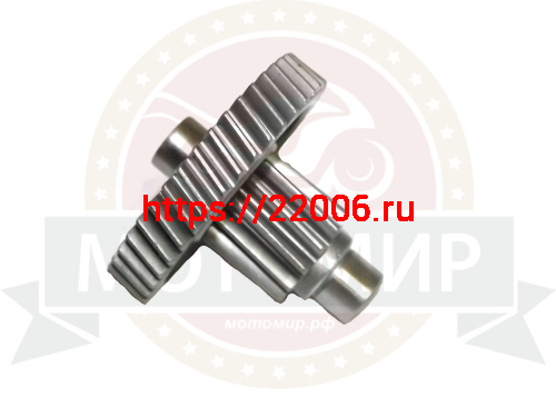 Шестерня редуктора GY6-125/150 ведущая (блок шестерня) D-69мм, h-60,5мм, d-15 косой зуб 42з (13з) фото 3