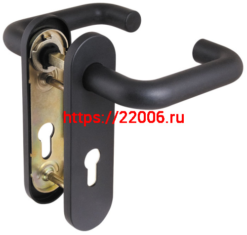 Ручка Fuaro (Фуаро) дверная FP.DH172.0433 NE (DH-0433 NE) (9x140) с пружиной BL-24 черный
