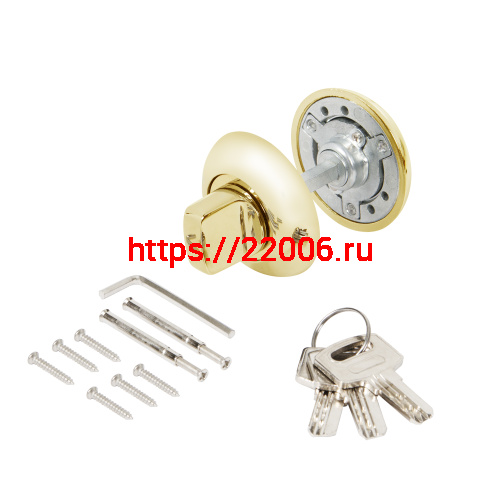 Ручка поворотная Ajax (Аякс) с фиксацией ключом BK6.FIX.JR GP-5 золото фото 5