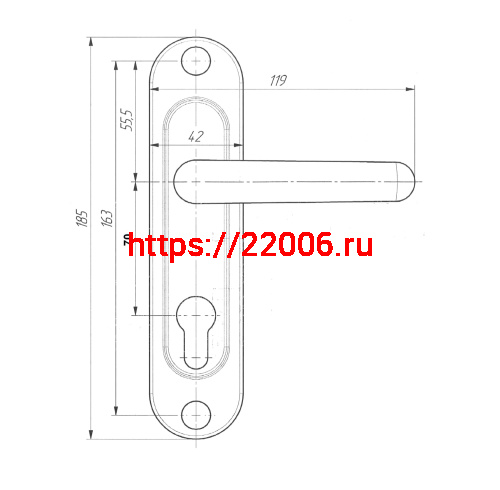 Ручка Zenit (Зенит) дверная РФ1-70.02 хром фото 2 Ручка Zenit (Зенит) дверная РФ1-70.02 хром фото 2