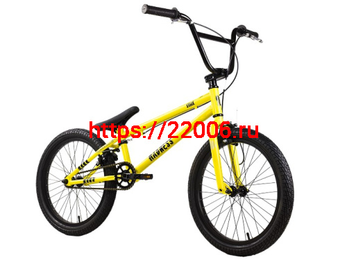 Велосипед 20" Stark'25 Madness BMX 1 (рама ст.,клещ. торм.) лимонный/черный/черный Велосипед 20" Stark'25 Madness BMX 1 (рама ст.,клещ. торм.) лимонный/черный/черный
