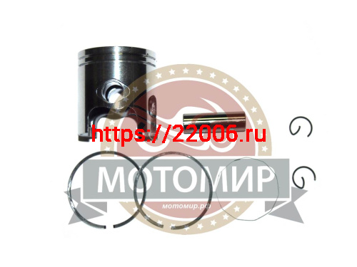 Поршень 47,00 мм 2 такт. скутер Stels 80 (кольца, палец d12мм, стопор. кольца) (НАБОР)