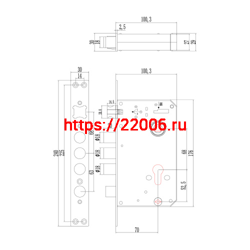 Электронный замок Sanyo D300 Tuya DM70 с WiFi, с распознаванием лиц, черный фото 3 Электронный замок Sanyo D300 Tuya DM70 с WiFi, с распознаванием лиц, черный фото 3