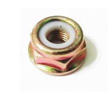 Гайка редуктора триммера d 10х1,25L левая резьба с нейлоновой вставкой