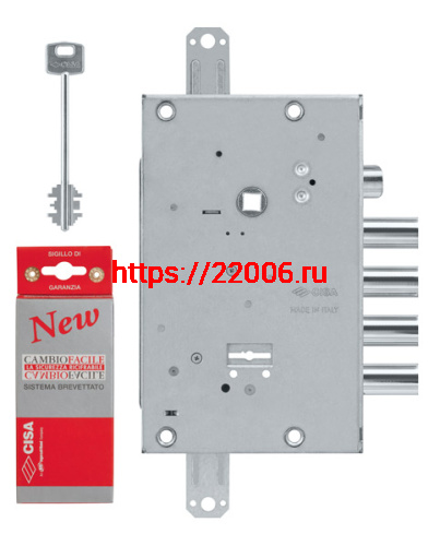 Замок Cisa (Чиза) врезной сувальдный с защёлкой NEW CAMBIO FACILE 57.665.48 (тех. упаковка), ключ 44 мм фото 2 Замок Cisa (Чиза) врезной сувальдный с защёлкой NEW CAMBIO FACILE 57.665.48 (тех. упаковка), ключ 44 мм фото 2