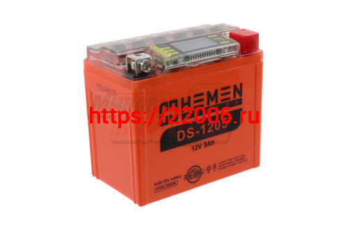 Аккумулятор 12В 5Ач HEMEN ENERGY DS1205 (UTX5L-BS(DS)) С ДИСПЛЕЕМ(гелевый)(обр.полярн)(113*70*107мм) Аккумулятор 12В 5Ач HEMEN ENERGY DS1205 (UTX5L-BS(DS)) С ДИСПЛЕЕМ(гелевый)(обр.полярн)(113*70*107мм)