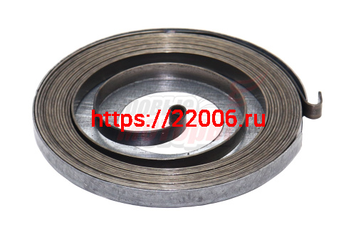 Пружина стартера "Цыганка" 38-62, P340-360S (в металлической подложке) (зацеп-крючок) Пружина стартера "Цыганка" 38-62, P340-360S (в металлической подложке) (зацеп-крючок)