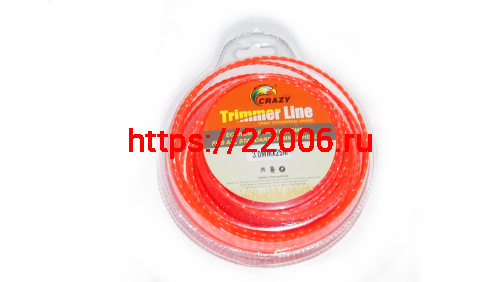 Леска триммерная (3,0*25м) CRAZY STONE крученая Леска триммерная (3,0*25м) CRAZY STONE крученая